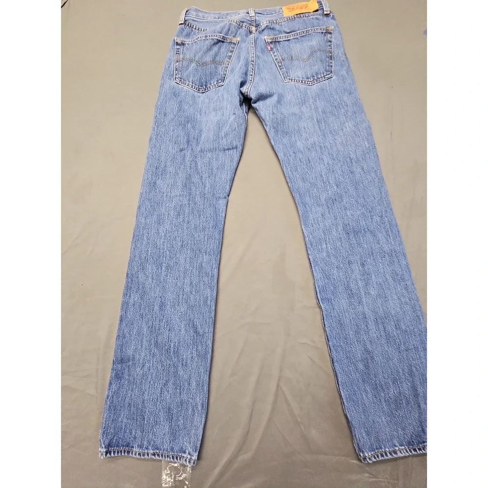 2-Levi's 501 Jeans Mens 32x34 (32x32) Blue Denim Straight Leg Button Fly Outdoor